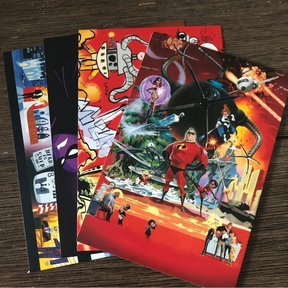 Disney Pixar Movie Postcards: The Incredibles 5 pack.